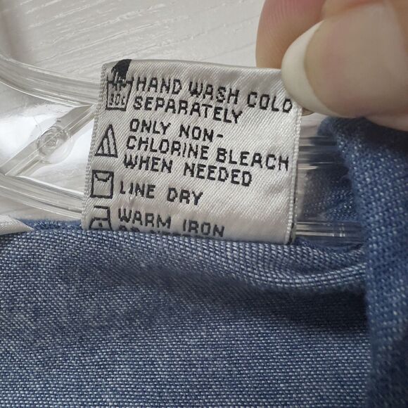 Victoria Jones Vtg 2 Pc Vest‎ Skirt Set Sz 1X~2X Teacher Denim Starburst Weave - Picture 14 of 16